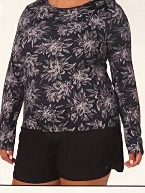 NWT Hang Ten Long Sleeve Tee UPF 50+  Quick Dry Zip Pocket Size XL